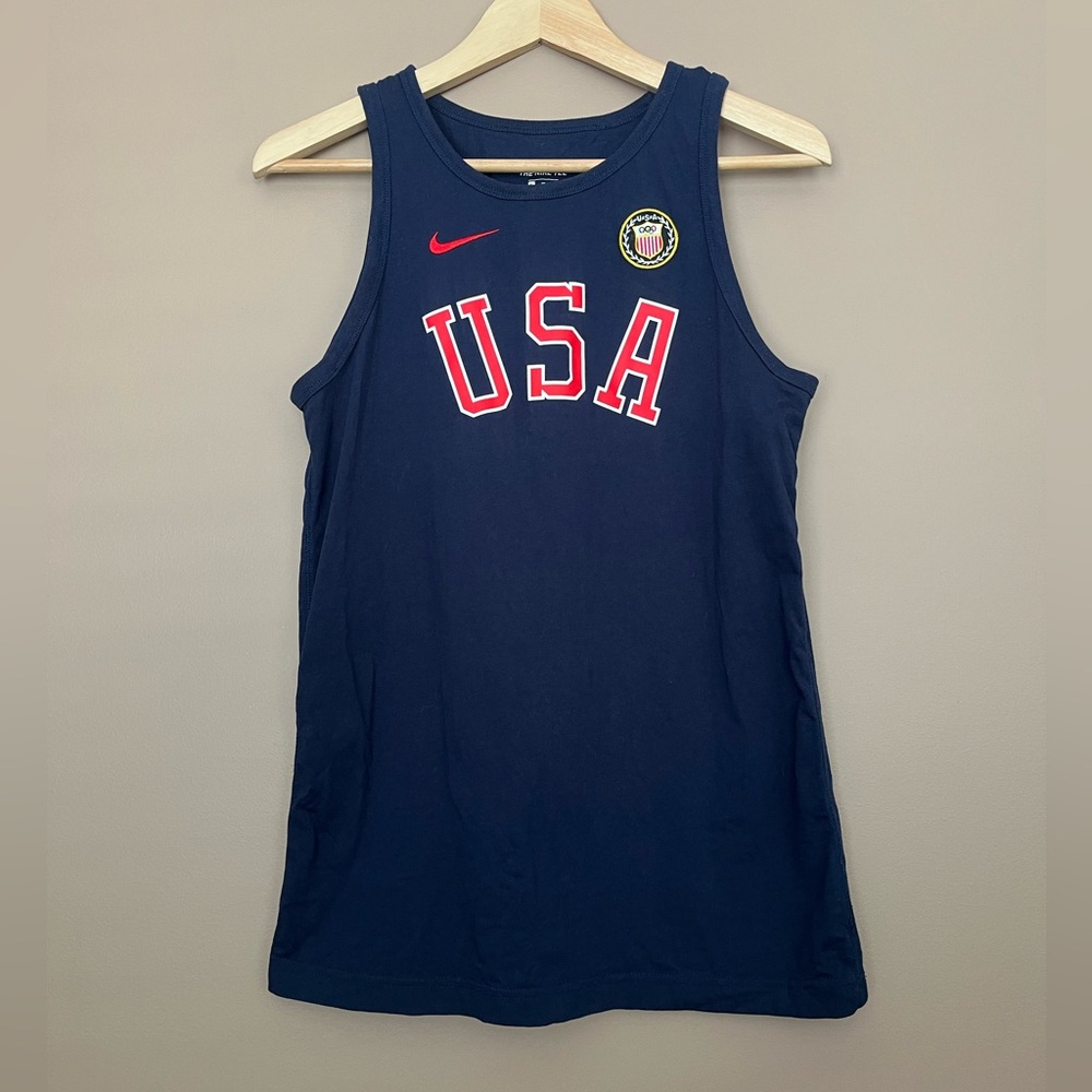 {Nike} Olympic USA Tank Top in Navy - Boys XL